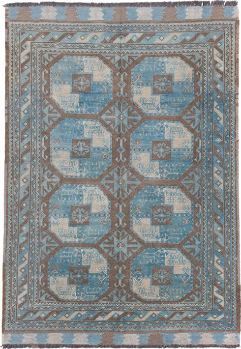 Vintage Afghan Area Rug (4' x 7')